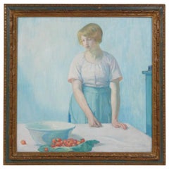 “Woman with Strawberries” by Myron Barlow