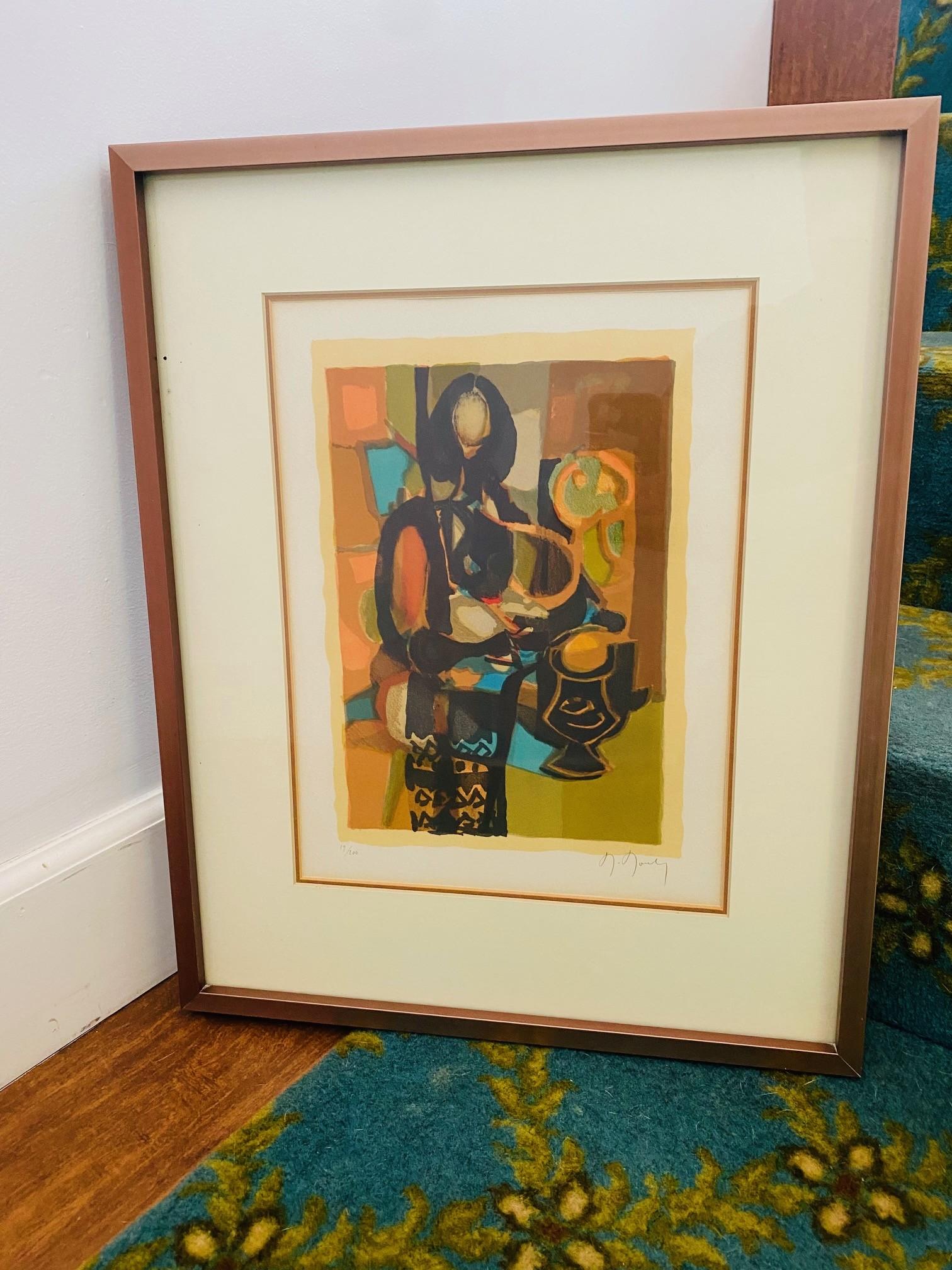 Woman with Vase by Marcel Mouly 'France, 1918-2008' Signed Serigraph 19/200 3