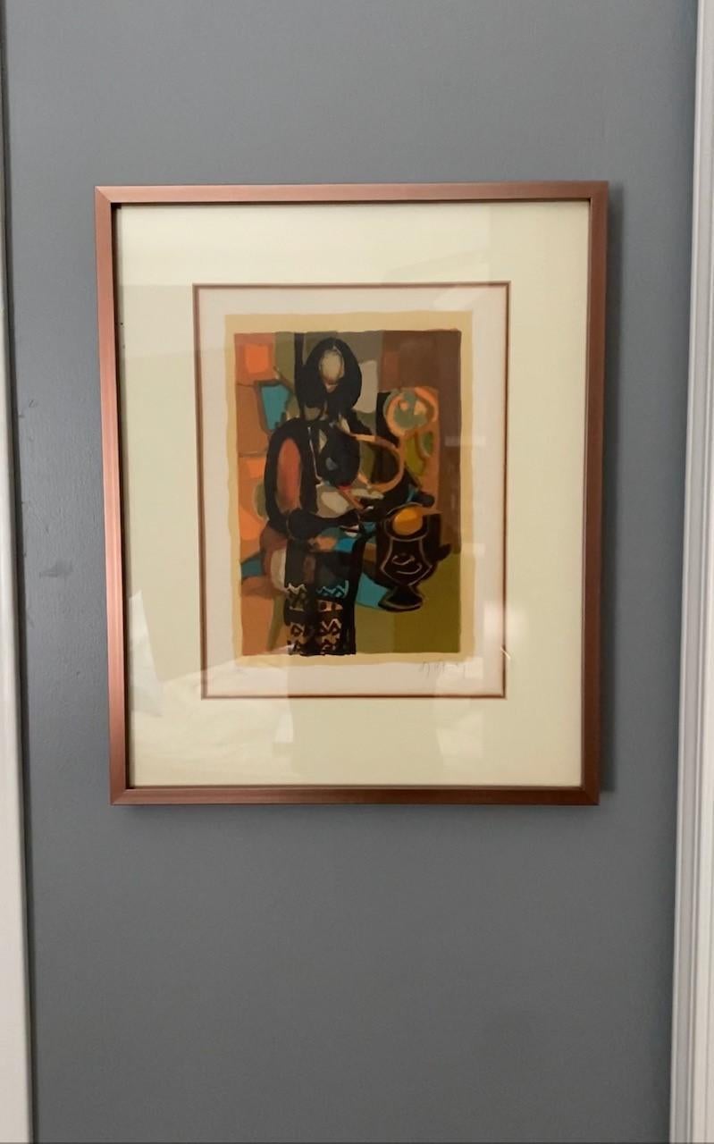 Woman with Vase by Marcel Mouly 'France, 1918-2008' Signed Serigraph 19/200 1