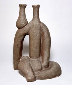 "Woman with Vase" Ceramic Sculpture by Salvatore Fiume