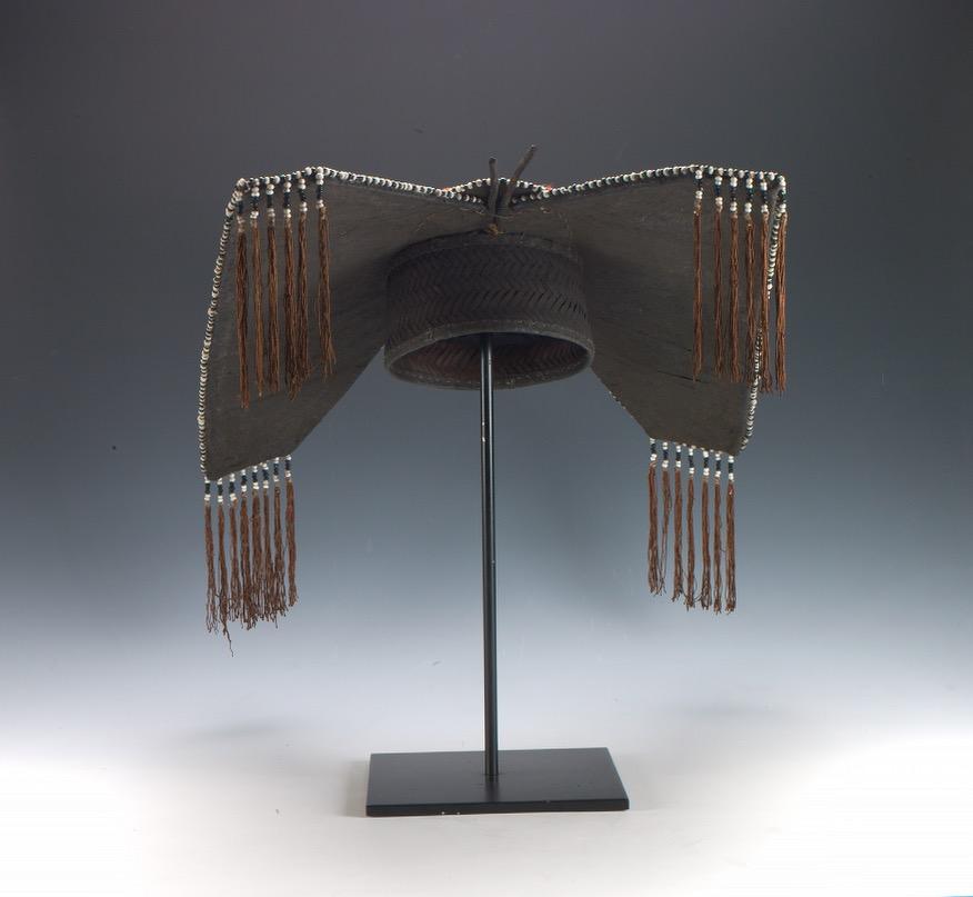Hand-Crafted Woman's Headdress in Shape of a Butterfly, Yao People, China  For Sale