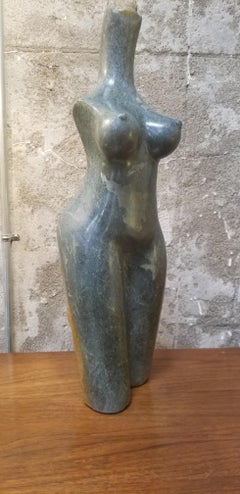 Woman's Torso Carved Stone Sculpture by Robert Chimika