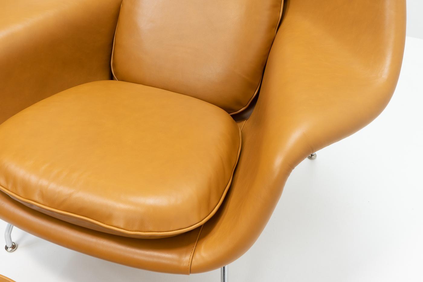 Womb Chair und Ottomane aus Womb Chair von Eero Saarinen für Knoll, 2000er Jahre im Angebot 8
