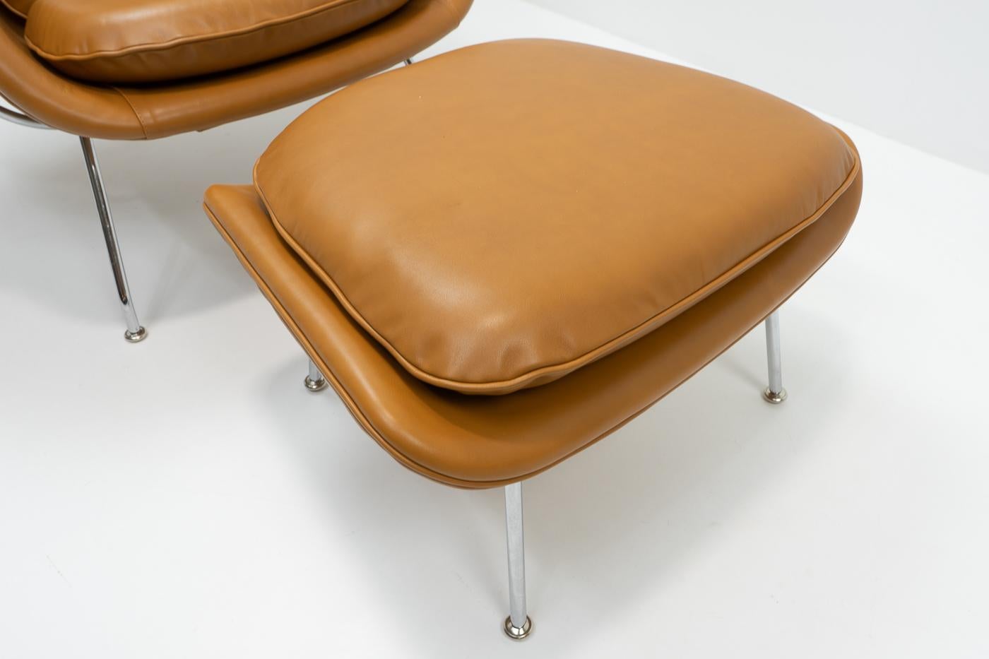 Womb Chair und Ottomane aus Womb Chair von Eero Saarinen für Knoll, 2000er Jahre im Angebot 11
