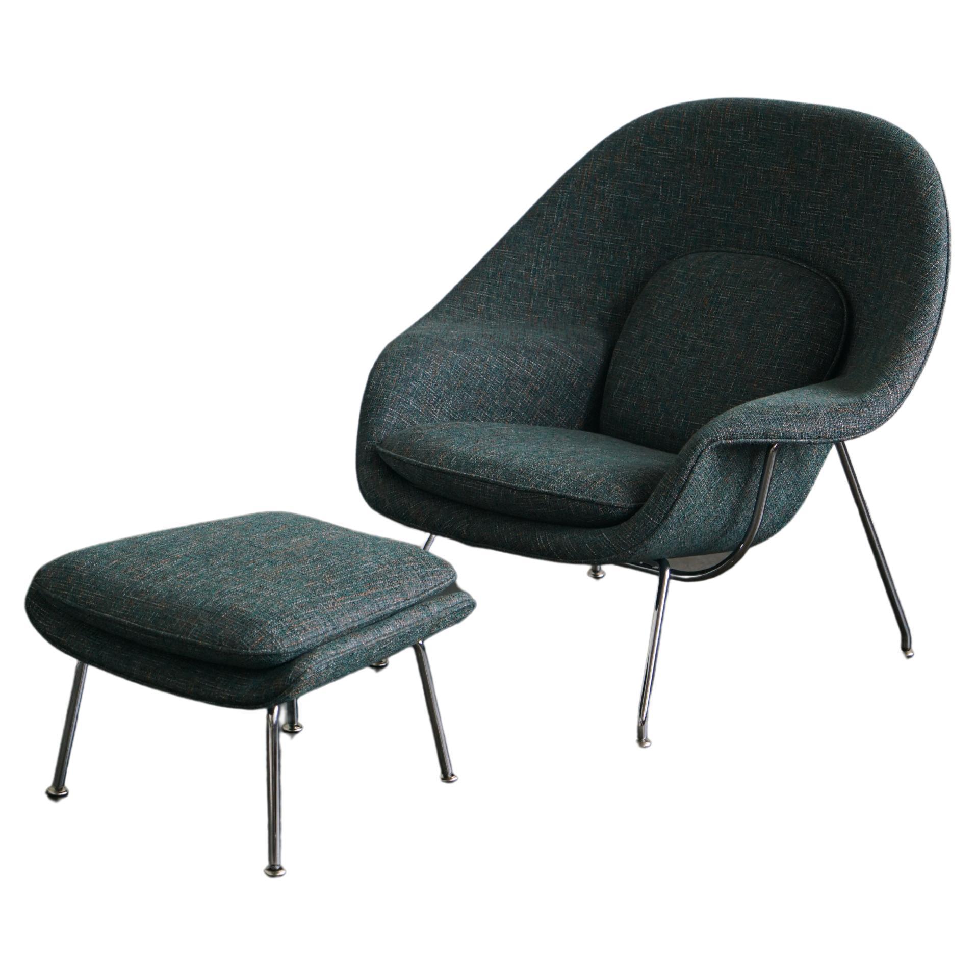 Womb Chair and Ottoman medium version by Eero Saarinen for Knoll, 2000's