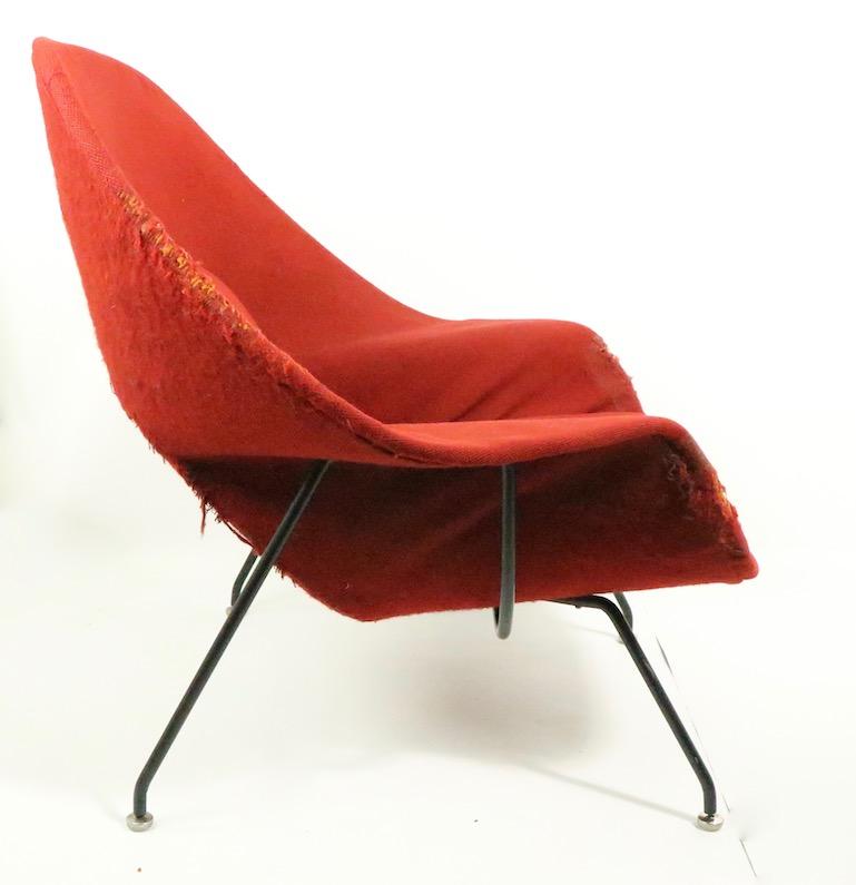 American Womb Chair and Ottoman by Saarinen for Knoll