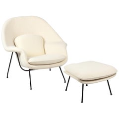 Womb Chair and Ottoman Eero Saarinen Knoll Pierre Frey Early Edition
