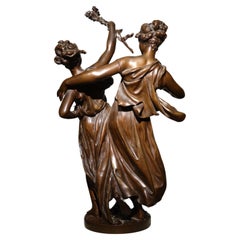  Women figures Dancing  - Etienne Henry DUMAIGE (1830-1888)