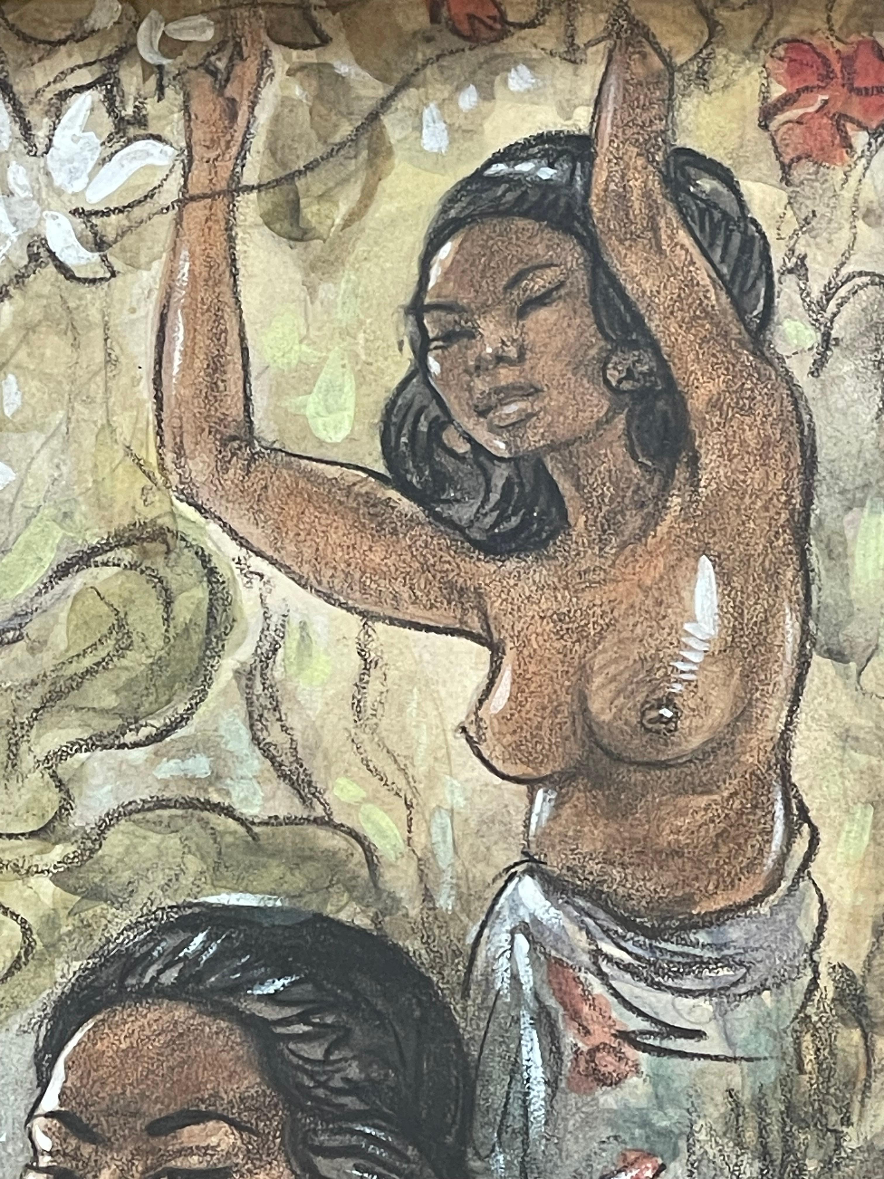 Balinese Jean LE MAYEUR DE MERPRES (1880-1958), women in Bali, circa 1940 For Sale