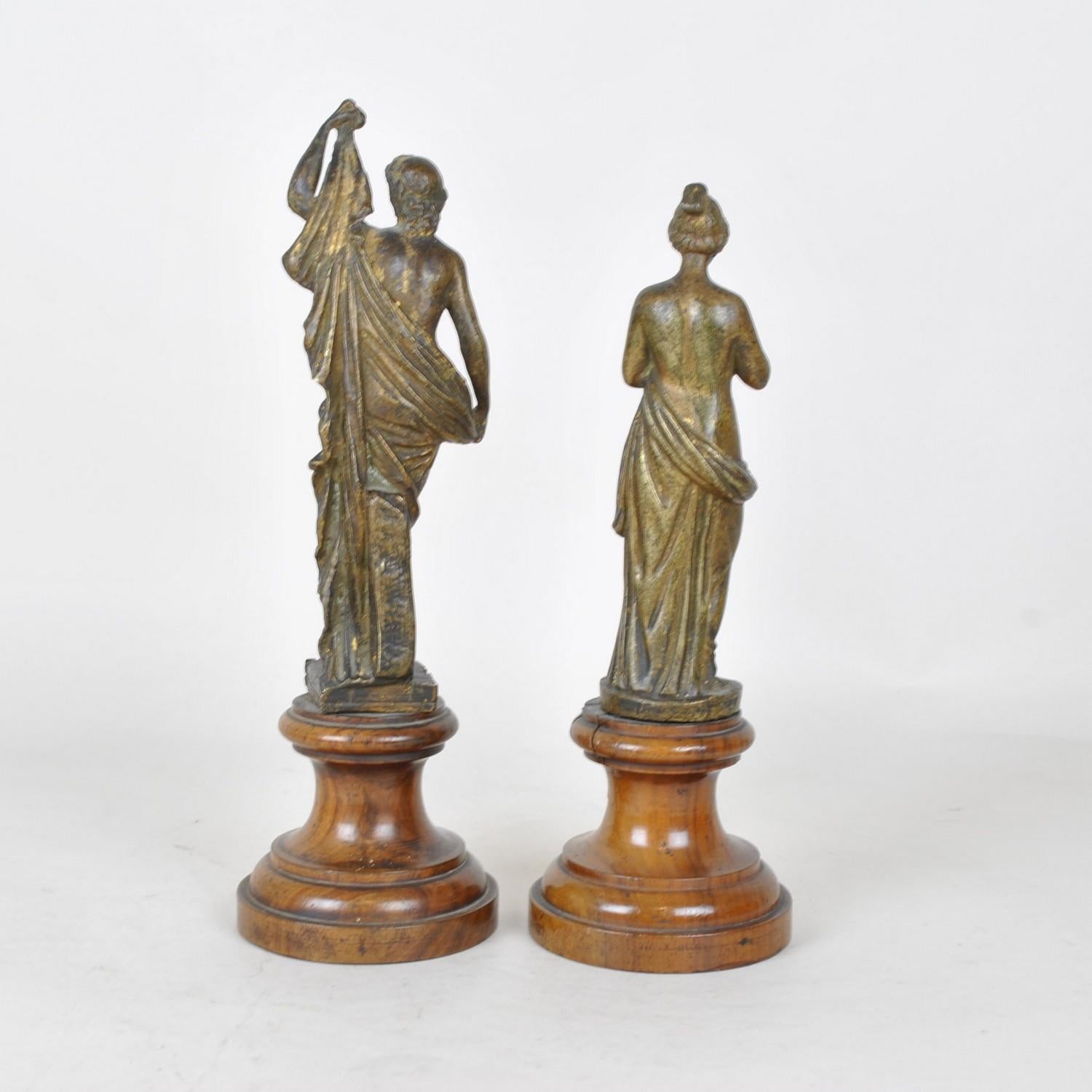 French Women In The Antique, Bronzes, XIXth Century For Sale