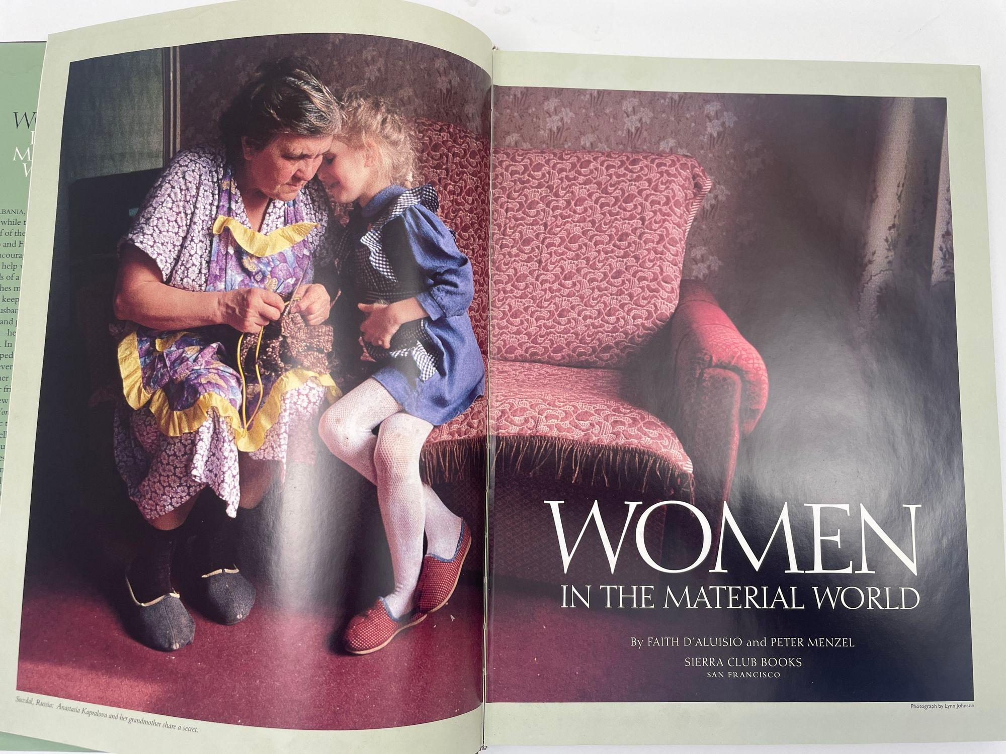 20th Century Women In the Material World by Faith D' Aluiso and Peter Menzel Hardcover Book For Sale