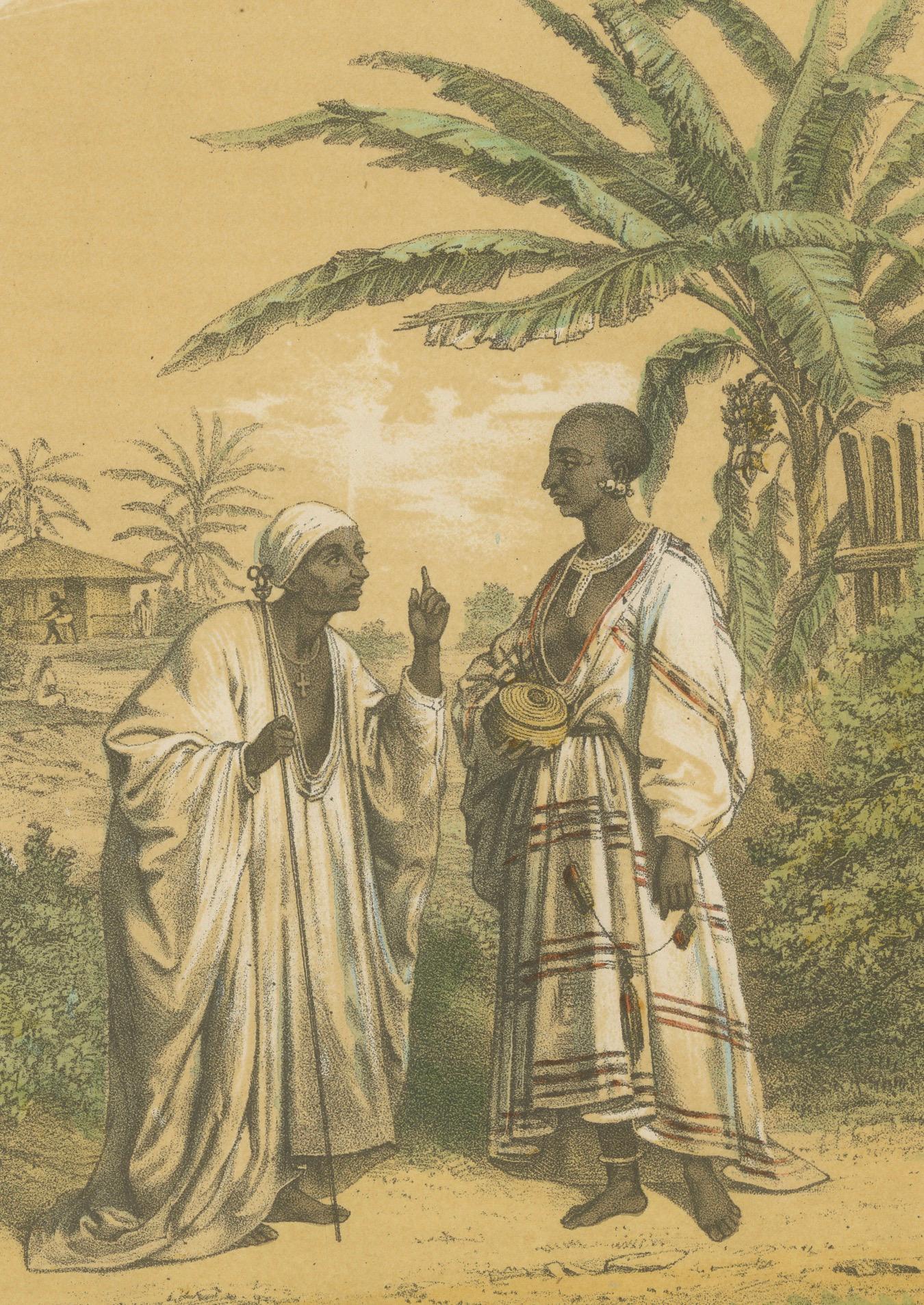 Women of Shoa (Ethiopia) – Antique Ethnographic Costume Print, 1868