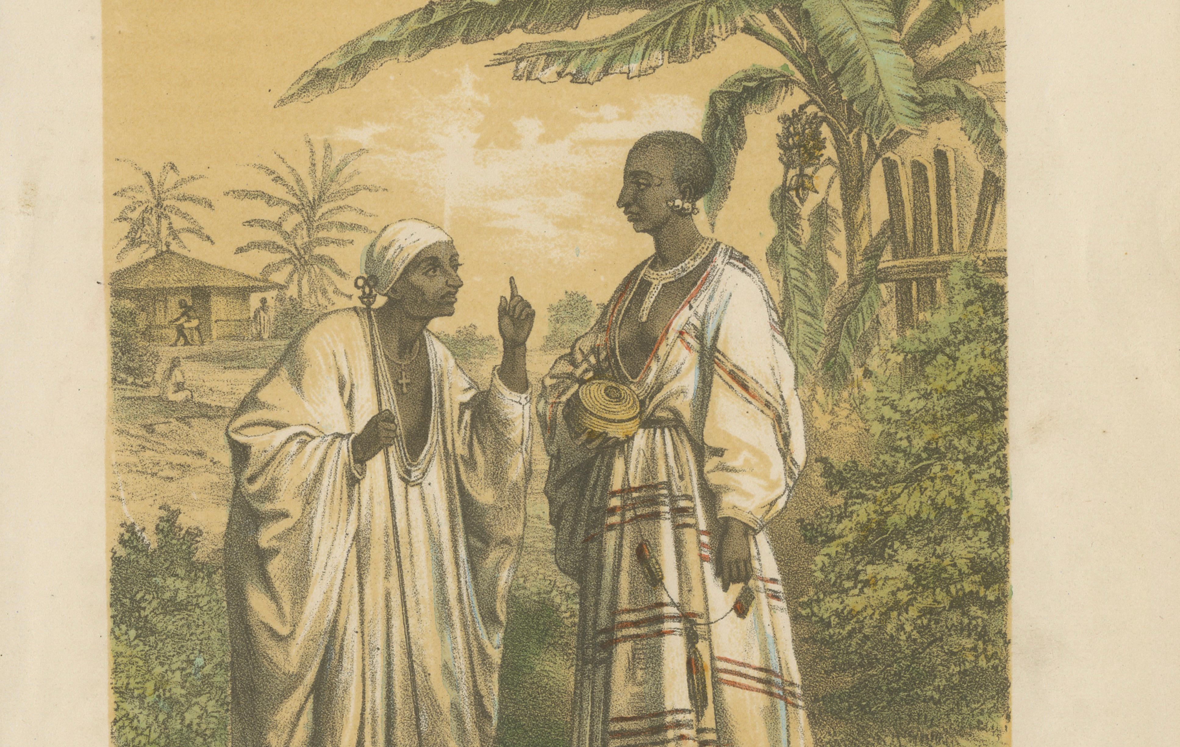 Women of Shoa (Ethiopia) – Antique Ethnographic Costume Print, 1868