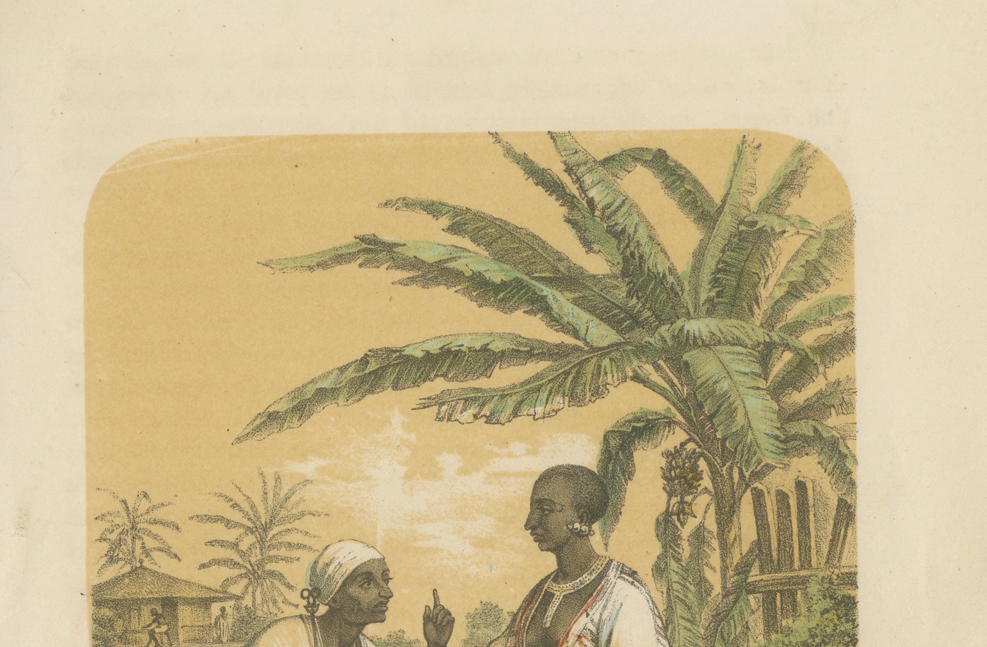 Women of Shoa (Ethiopia) – Antique Ethnographic Costume Print, 1868