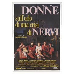 Vintage Women on the Verge of a Nervous Breakdown 1988 Italian Due Fogli Film Poster