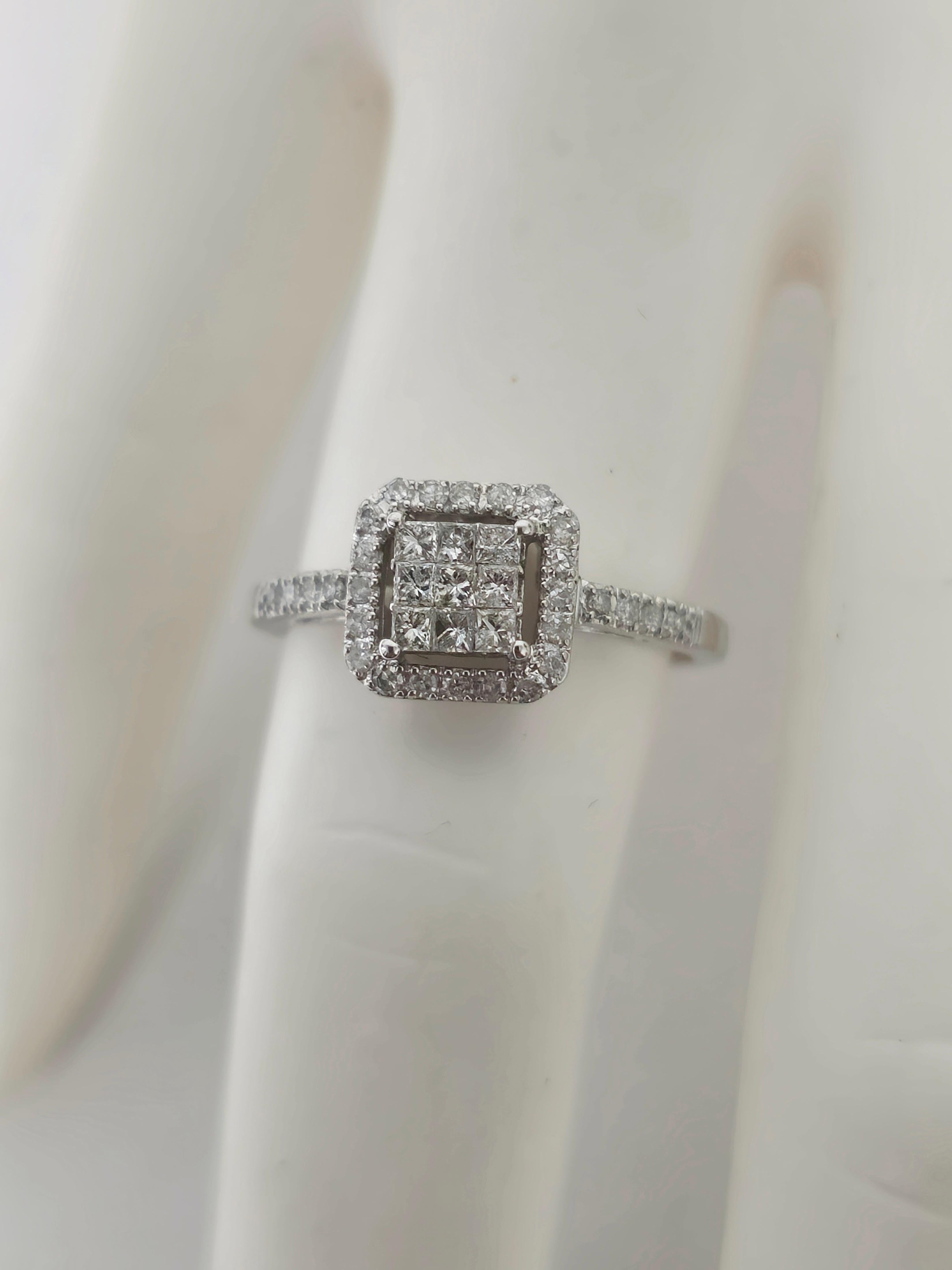 Damen 0,75 Karat Diamant & Gold Ring Vintage-Ring für Damen im Angebot 1