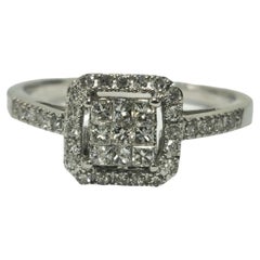 Womens 0.75ct Diamond & Gold Ring Vintage Piece