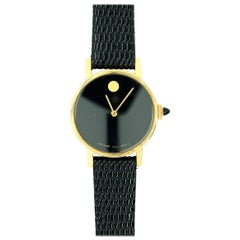 Retro Women's 14 Karat Yellow Gold Movado Watch with Zenith Movement