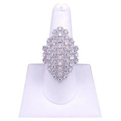 Bague pour femme en or blanc 14 carats avec diamants taille 7,5