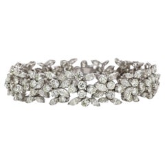 Women's 21.50 Carat Diamond Statement Bracelet in 18k White Gold