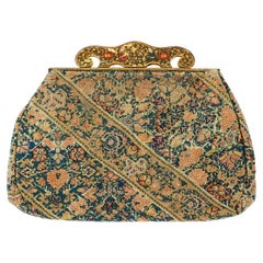 Womens Bag Covered In Antique Persian Style Tapestry