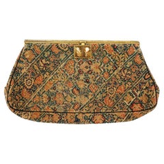 Womens Bag Covered In Antique Persian Style Tapestry
