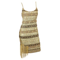 Women's Christian Dior Size 40 Gold Dress