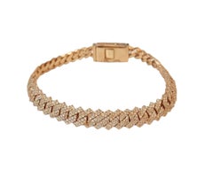 Women's Cuban Link Bracelet in 10k Rose Gold