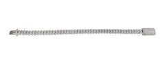 Women's Cuban Link Bracelet in 10k White Gold