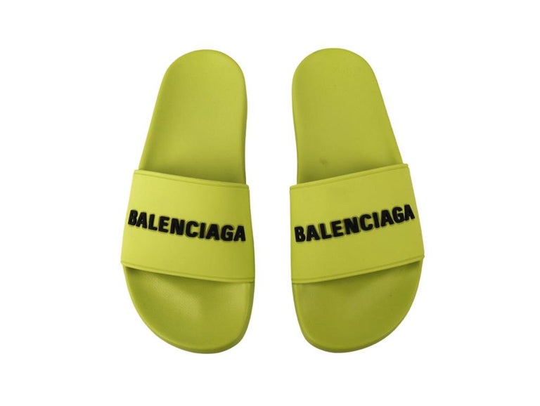 Womens Designer BALENCIAGA RUBBER POOL SLIDES For Sale at 1stDibs
