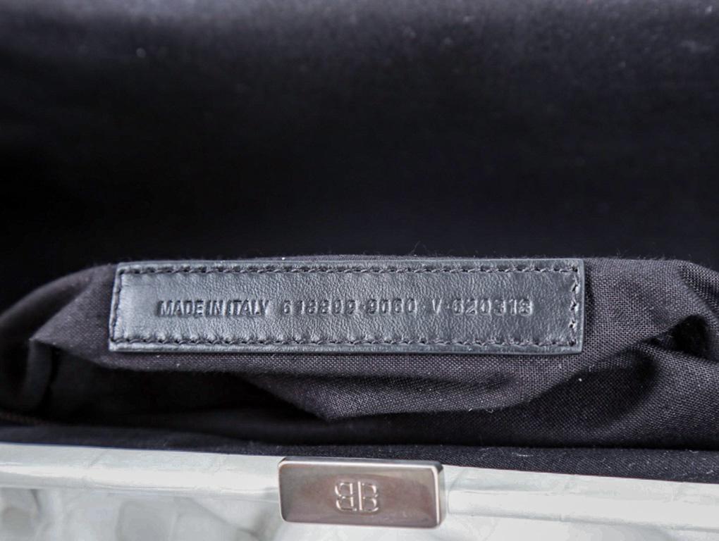 Womens Designer BALENCIAGA XL CLOUD WHITE CLUTCH BAG For Sale 4
