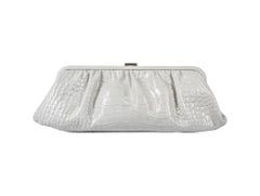 Womens Designer BALENCIAGA XL CLOUD WHITE CLUTCH BAG