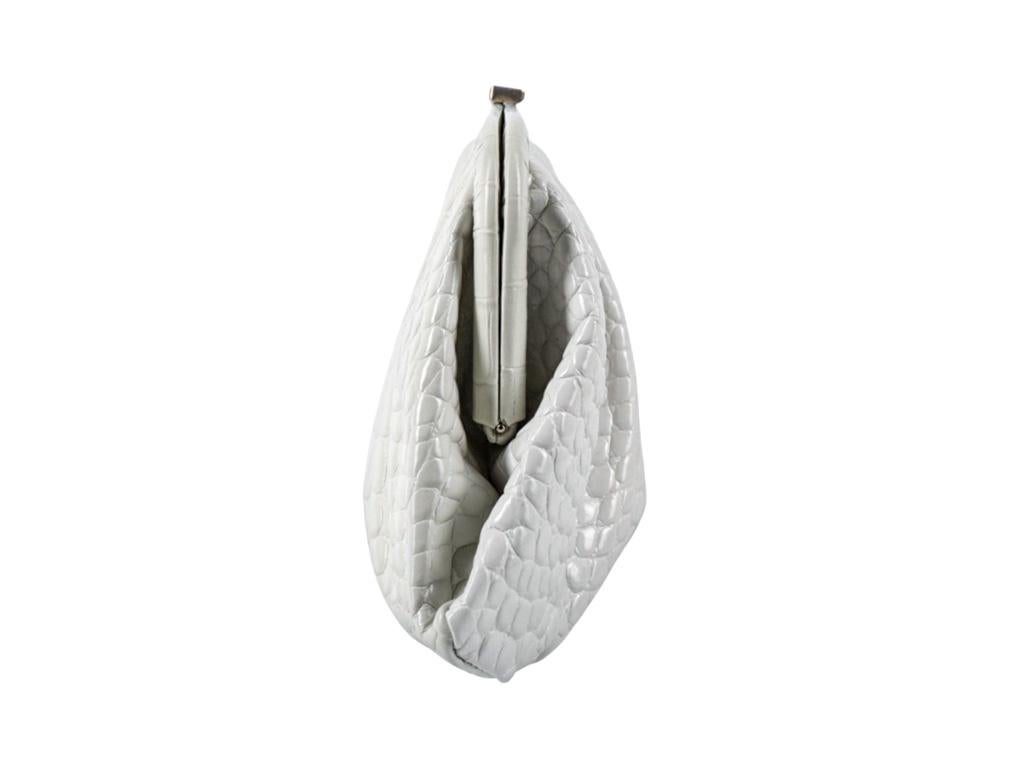 Womens Designer BALENCIAGA XL CLOUD WHITE CLUTCH BAG In New Condition For Sale In London, GB