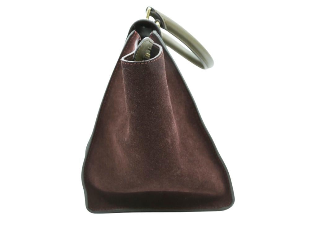 Gray WOMENS DESIGNER Celine Medium Trapeze Shoulder Bag For Sale