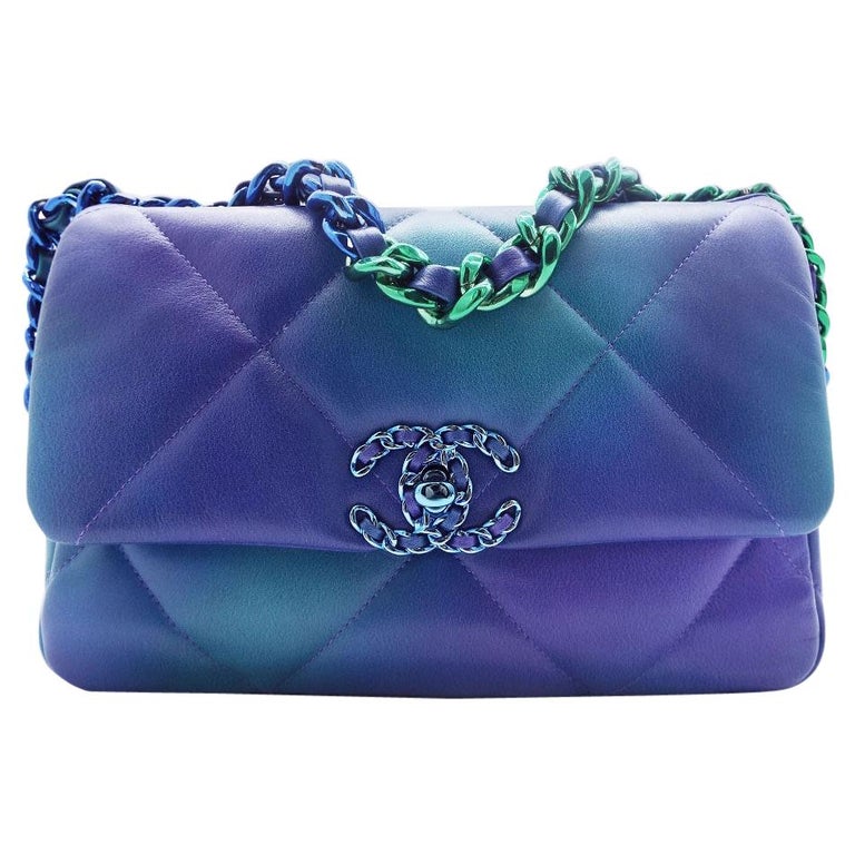 Chanel Cobalt Blue Quilted Lambskin Mini Pouch For Sale at 1stDibs