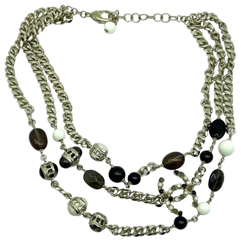 Womens CHANEL 3 Strand Necklace Sale at