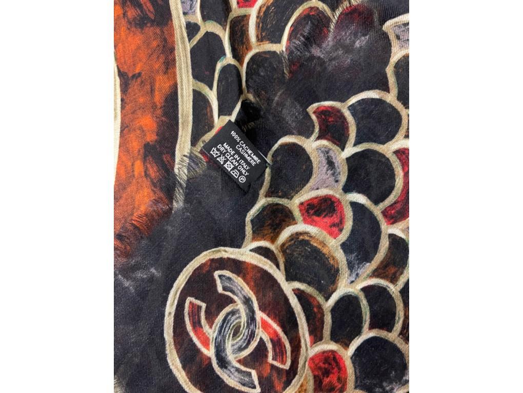 Brown Womens Designer - CHANEL Cashmere Scarf - Metier D'Arts Collection 2020