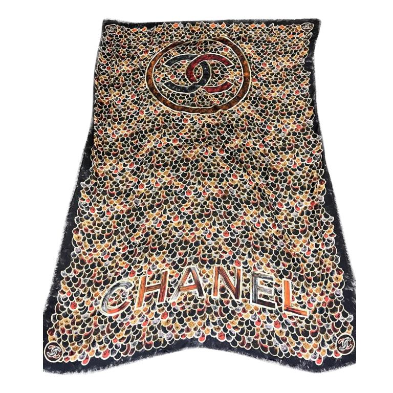 Womens Designer - CHANEL Cashmere Scarf - Metier D'Arts Collection 2020