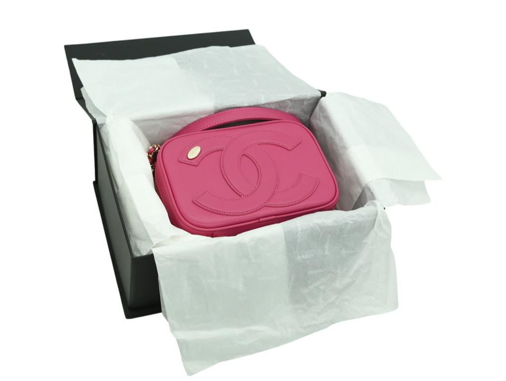 WOMENS DESIGNER Chanel CC Mania Camera Case Pink For Sale 3