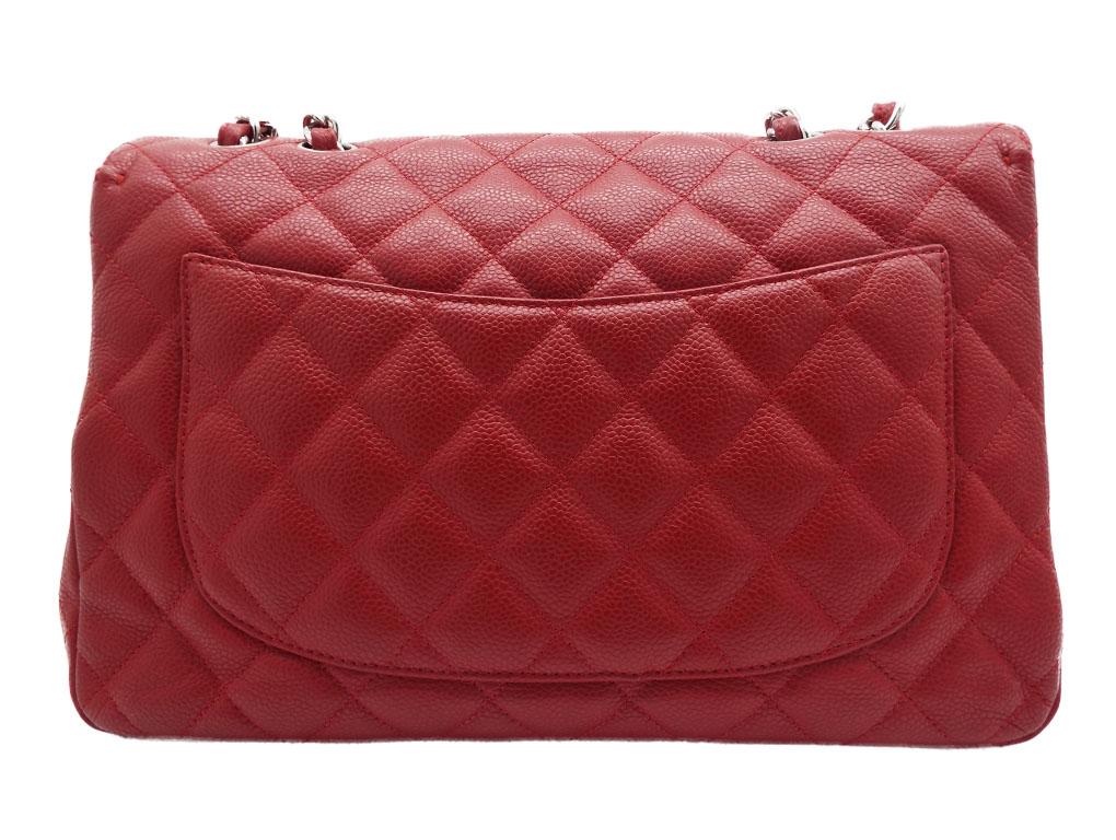Red WOMENS DESIGNER Chanel Classic Jumbo Flap For Sale