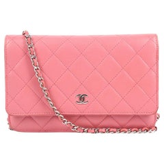 WOMENS DESIGNER Chanel Classic Wallet on Chain Pink