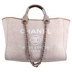 Chanel Deauville pink tote, Luxury, Bags & Wallets on Carousell