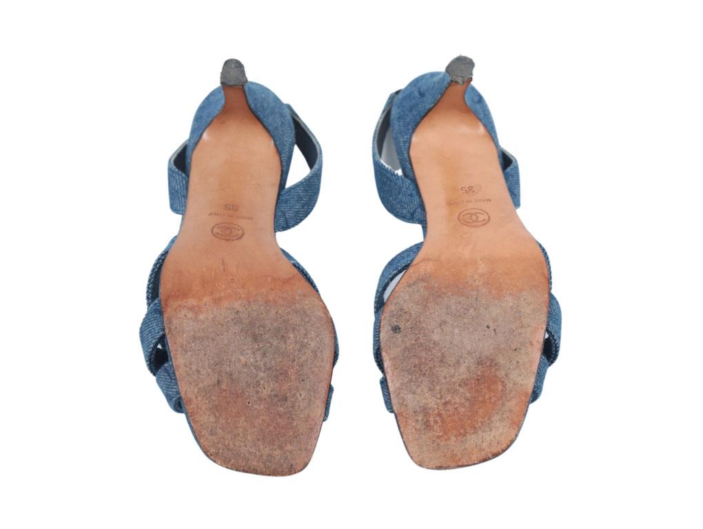 designer denim sandals