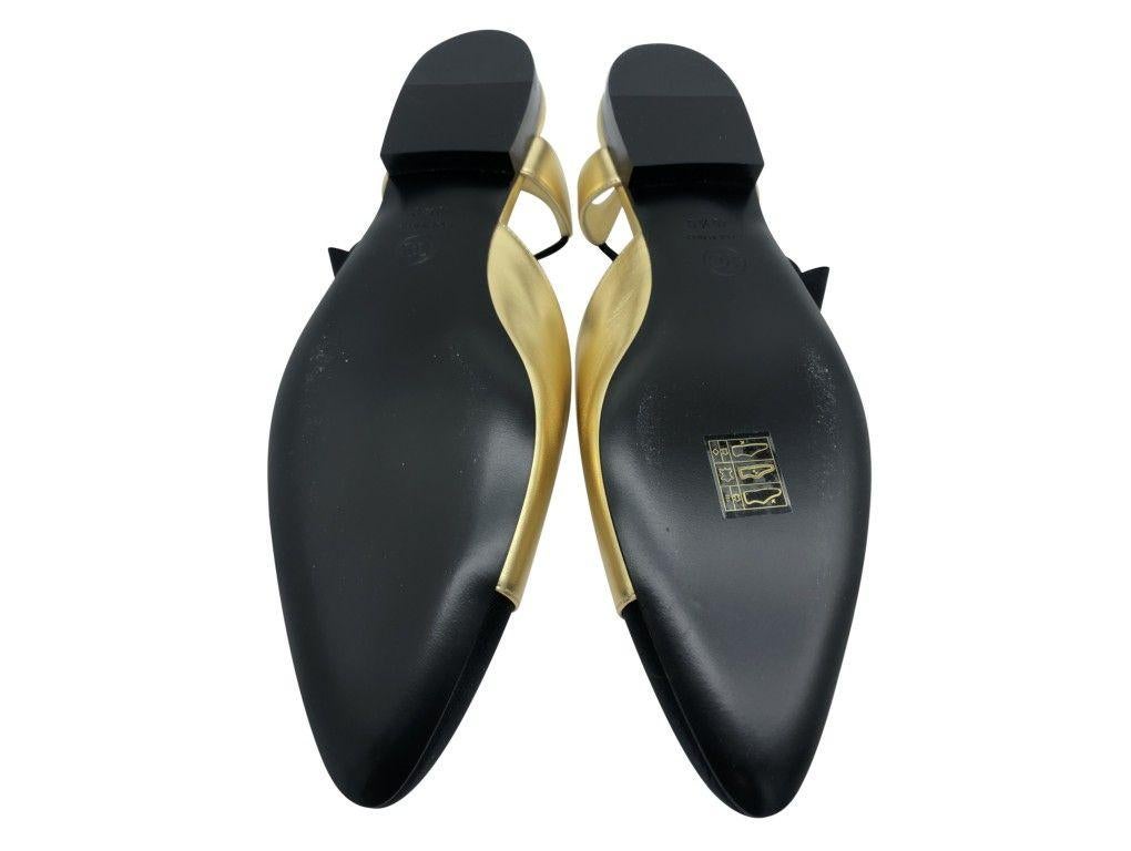 Brown Women's Designer Chanel Flat Ankle Bow Shoes For Sale