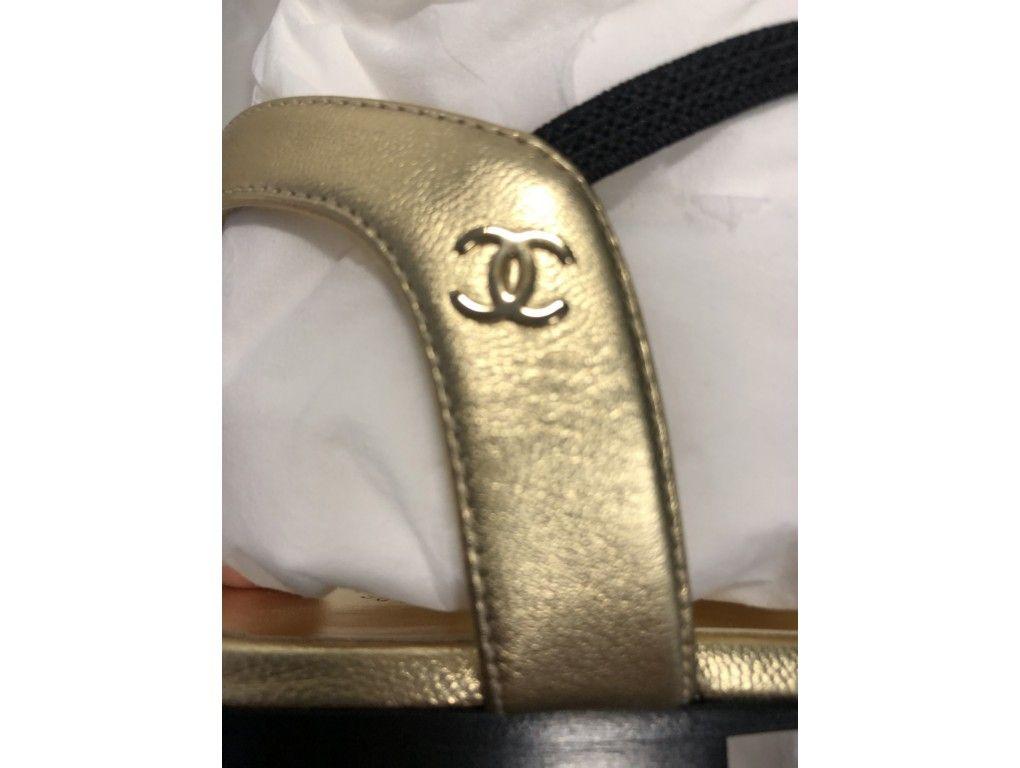 Women's Designer Chanel Flat Ankle Bow Shoes For Sale 2