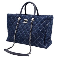 WOMENS DESIGNER Chanel Large Denim Tote Bag