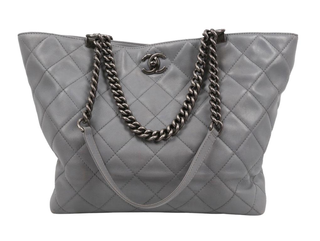 Gray WOMENS DESIGNER Chanel Large Tote For Sale