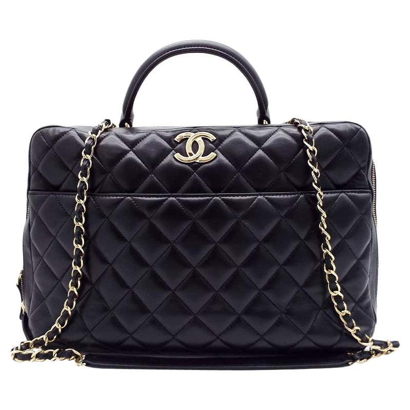 Chanel Black Leather Vintage Speedy Bag For Sale at 1stDibs | chanel ...