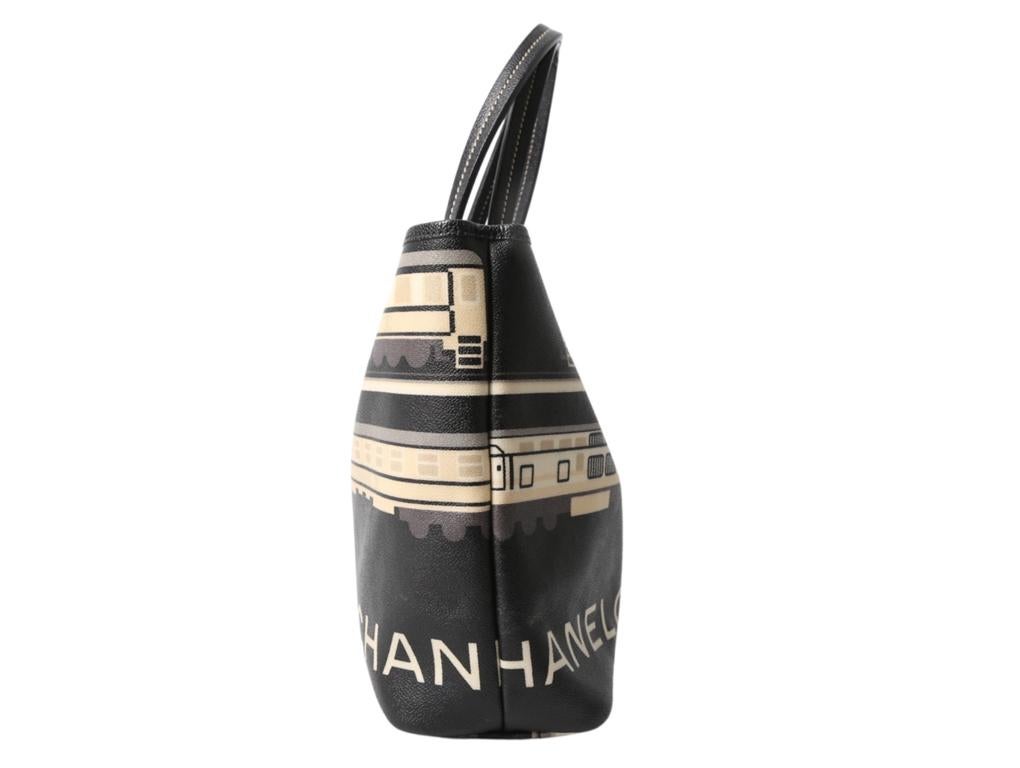 Black WOMENS DESIGNER Chanel Le Train Tote Bag For Sale