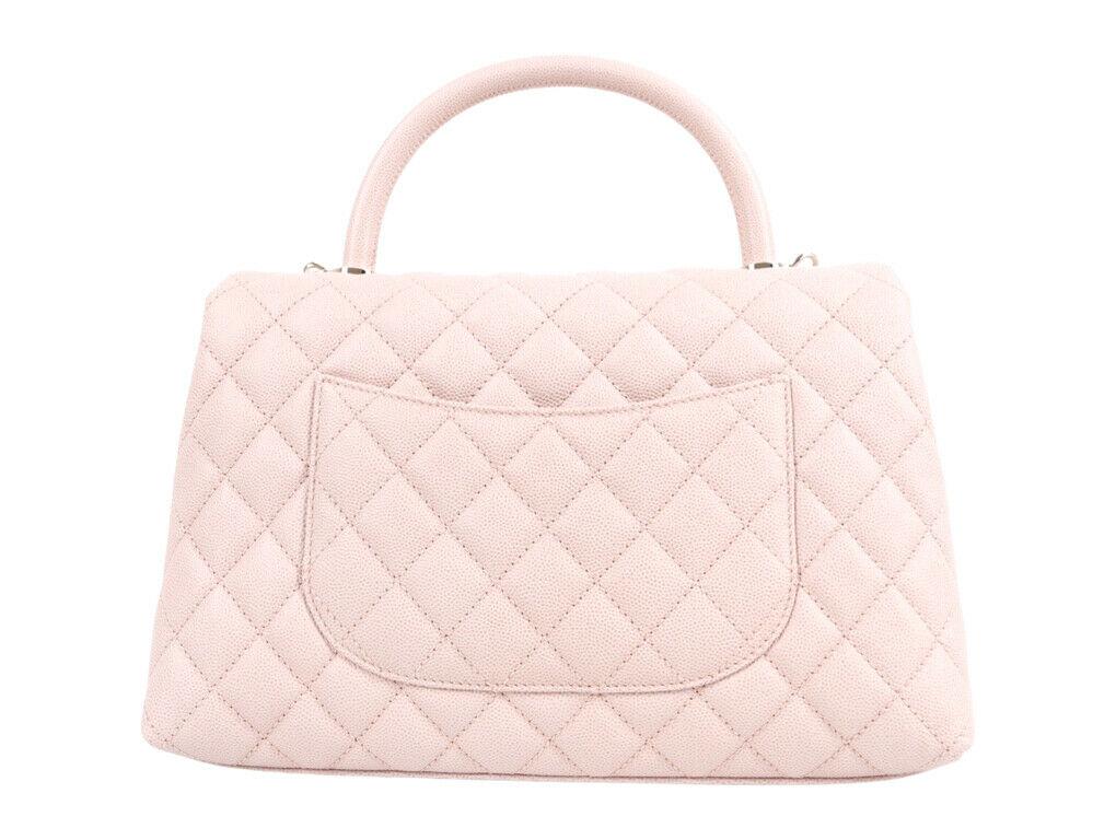 DONNA DESIGNER Borsa Chanel media con patta e manico superiore - Rosa Oro in vendita 5